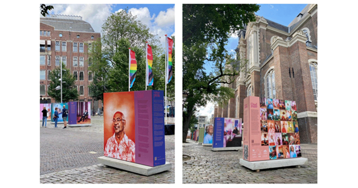 Oudroze tentoonstelling