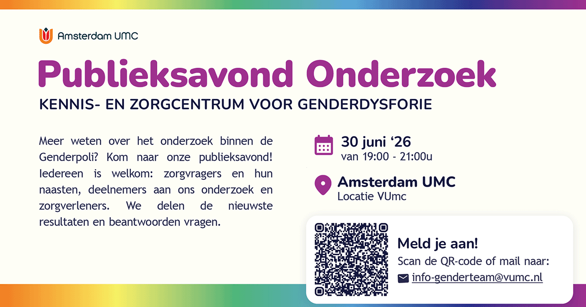 Publieksavond Wetenschap – Genderpoli Amsterdam UMC
