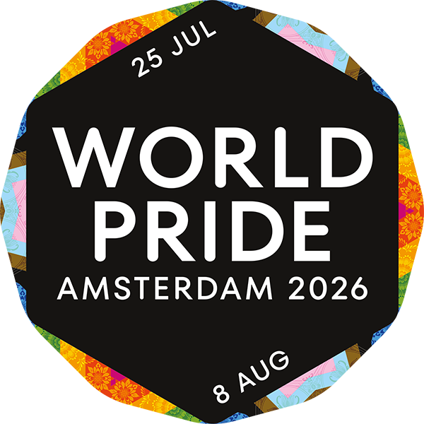 Worldpride amsterdam logo colored